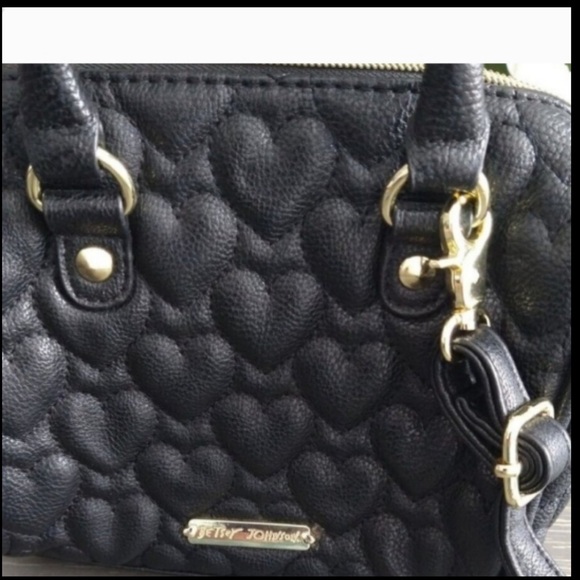 Betsey Johnson Crossbody Satchel Shoulder Purse Bag Strap detaches H7"xW8" - Picture 4 of 10